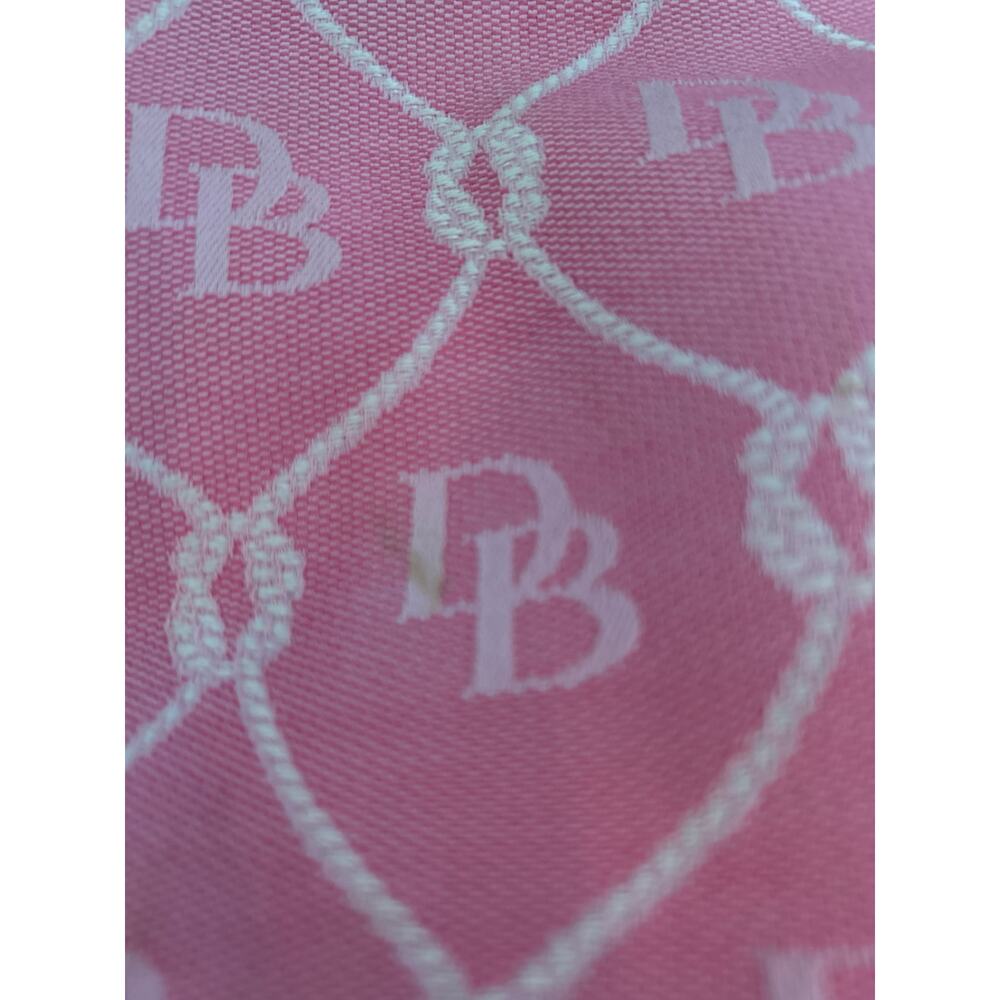 Dooney & Bourke Monogram Pink Signature Canvas Logo Small Hobo Bucket Bag Purse - Picture 5 of 9